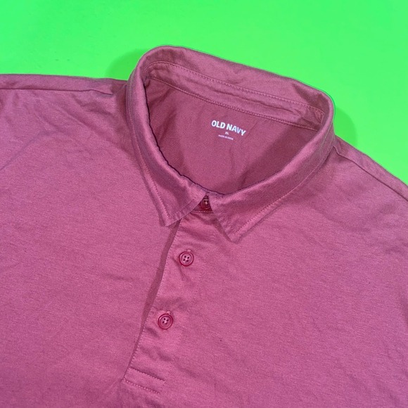 Old Navy Other - Old Navy Mens XL Short Sleeve‎ Polo Shirt Burgundy Brick Red Solid Casual Top
